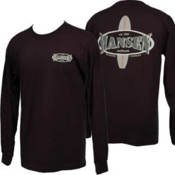 Surfboard Logo In Navy Blue Long Sleeve