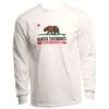 Cal Flag In White Long Sleeve