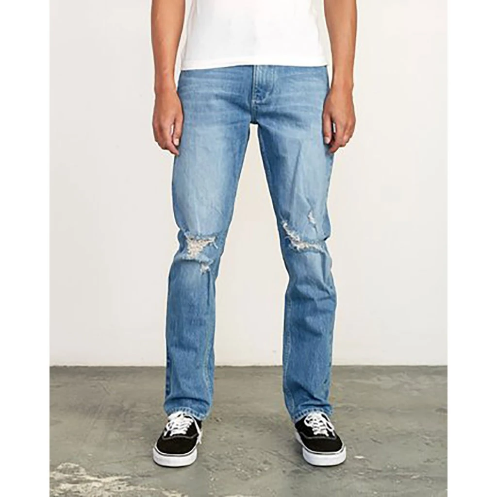 RVCA Denim Weekend Straight Fit Jeans In Blue