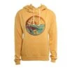 Wave Badge Hoodie In Gold Sweatshirt
