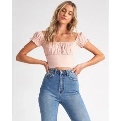 Billabong Paradise Love Top In Peaches Shirt