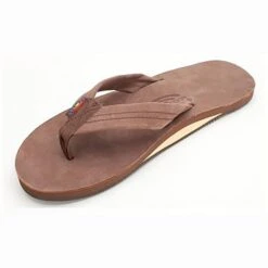 Single Layer Premier Leather In Expresso Sandals