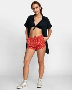RVCA New Yume Floral In Paprika Shorts