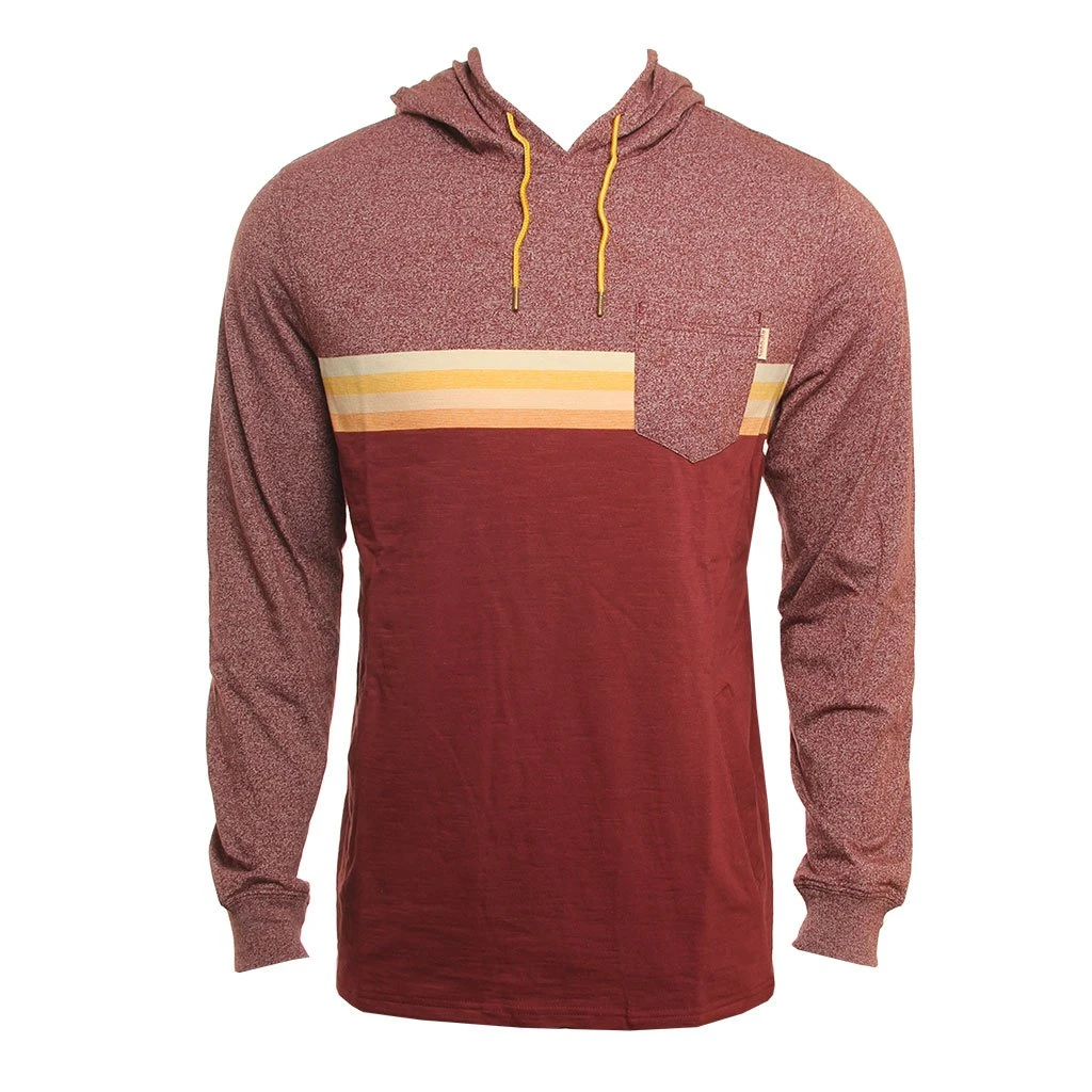 Rip Curl Surf Revival Hooded LS In Burgundy Shirt