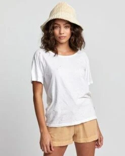 RVCA WoWyatt Tee Shirt In White