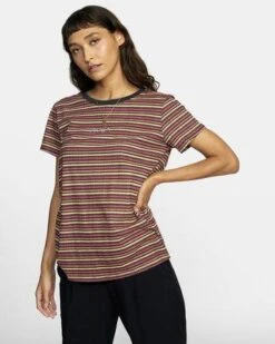 RVCA Ruff Stripe In Black Shirt