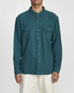 RVCA Baker Skateboards Flannel In Alpine Woven Shirt