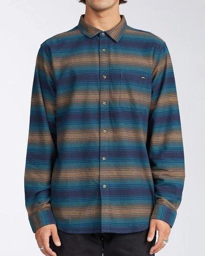 Billabong Coastline Flannel In Blue Woven Shirt
