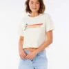 Rip Curl WoGolden State Crop Tee Shirt In Bone (Bo