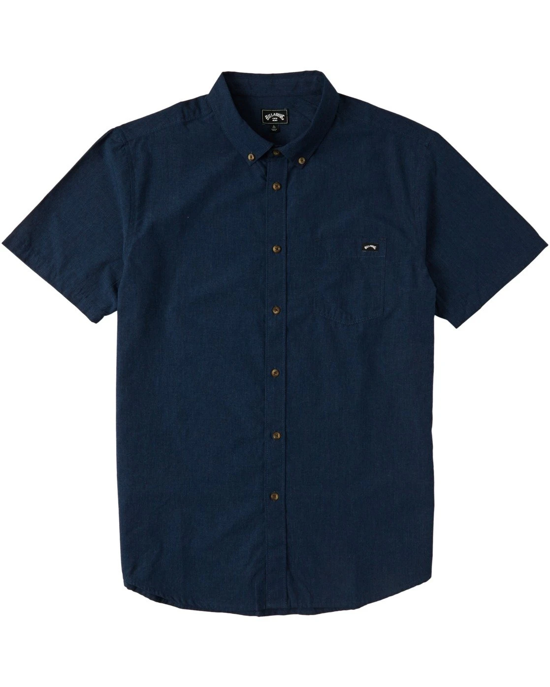 Billabong All Day Short Sleeve In Navy Blue (Nvy) Woven Shirt