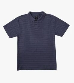 RVCA PTC Texture Stripe Polo In Blue