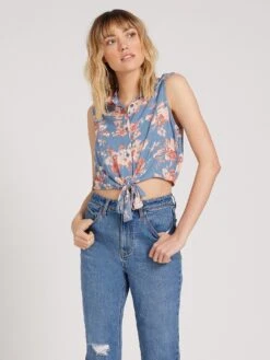 Volcom Tied In Nots Floral Woven In Multi (Mlt) Tank Top