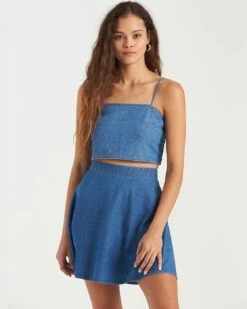 Billabong Tropics In Blue Skirt