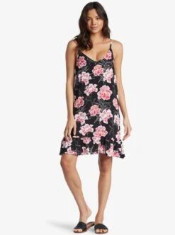 Roxy Tales Of Us Strappy In Anthracite Zilla (Kvj8) Dress