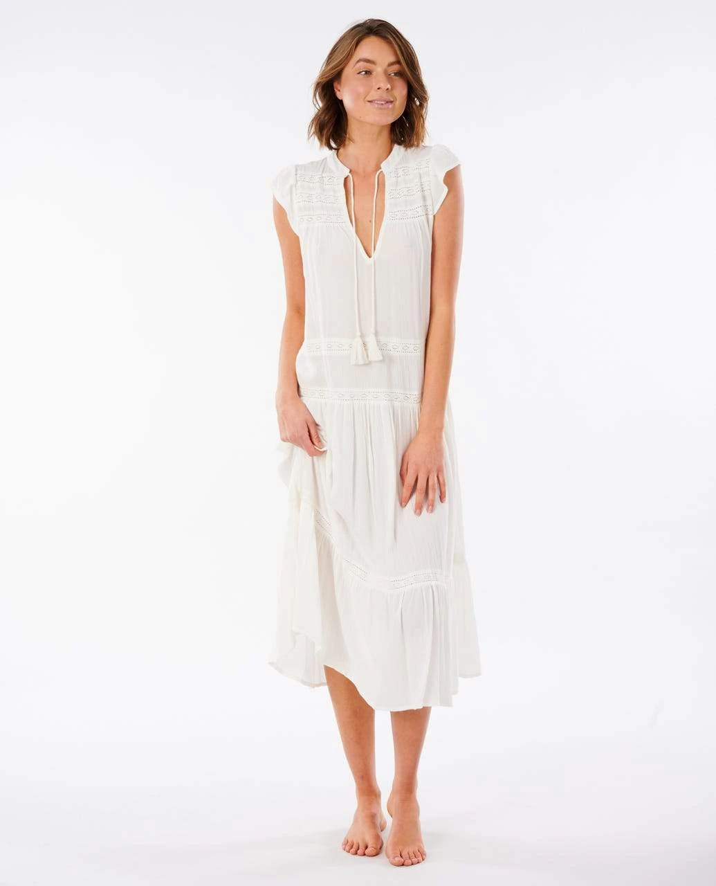 Rip Curl Layla Maxi In White Dress