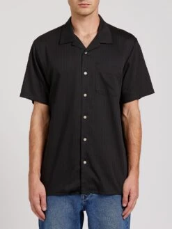Volcom Deano In Black Woven Shirt