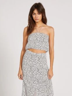 Volcom Bae Bae Doll Tube Top In White Tank Top