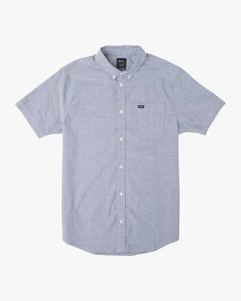 RVCA That'll Do Stretch In Blue Woven Shirt