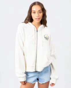 Rip Curl Coastal Search Zip Fleece In Bone (Bo Sweatshirt