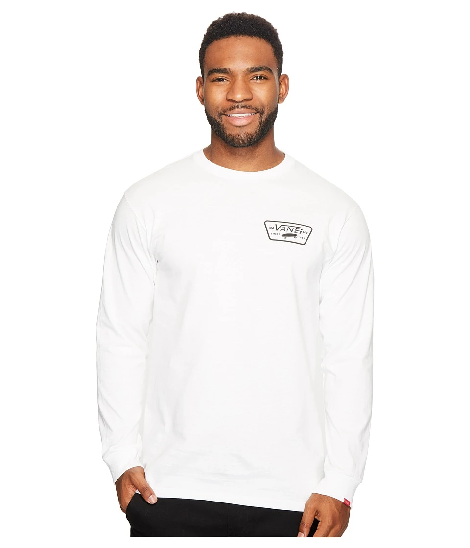 Vans Full Patch Back Long Sleeve Tee (white)