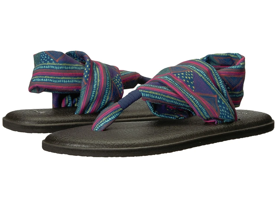 Sanuk Yoga Sling 2 Prints (navy Multi Geo Stripes)