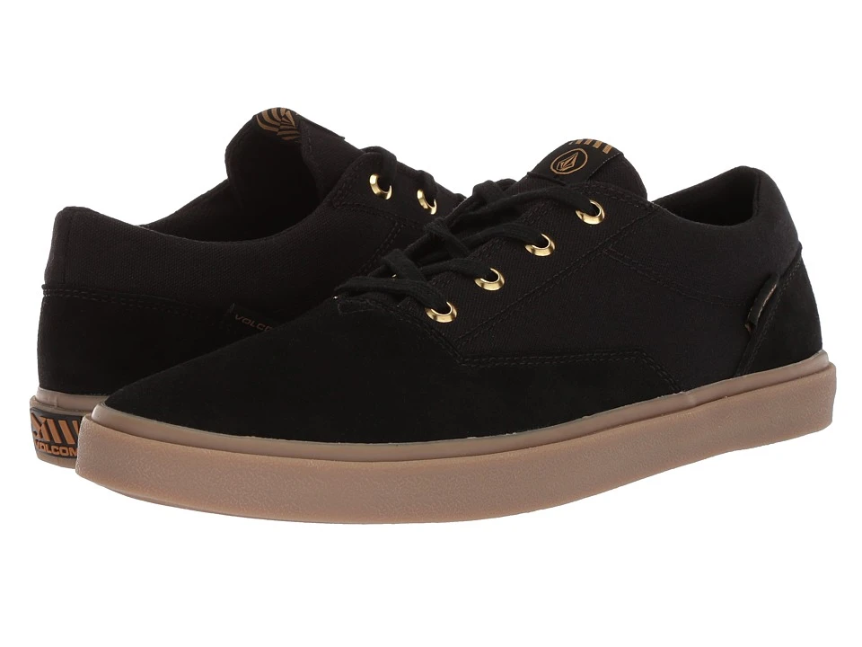 Volcom Draw Lo Suede Shoes (black Out)