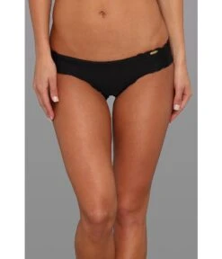 Cosita Buena Wavey Brazilian Ruched Bottom (black)